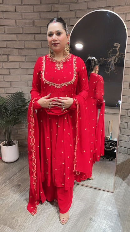 Suhagan Red katdana Suit