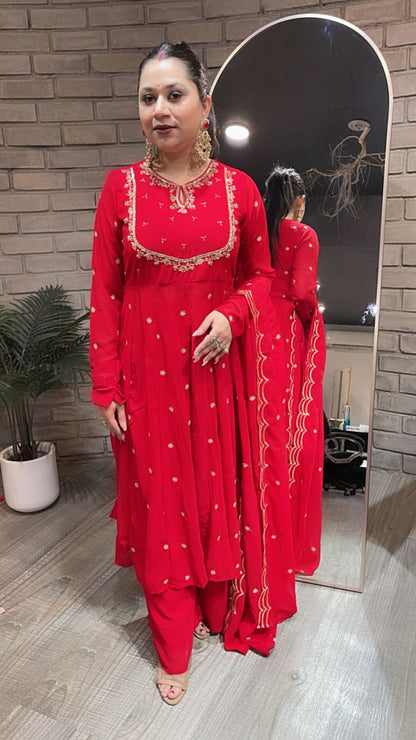Suhagan Red katdana Suit