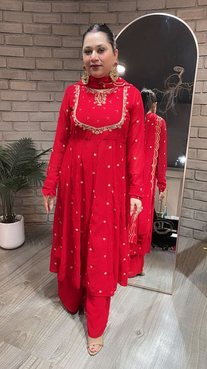 Suhagan Red katdana Suit
