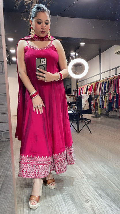 Suroor strapy Anarkali Suit