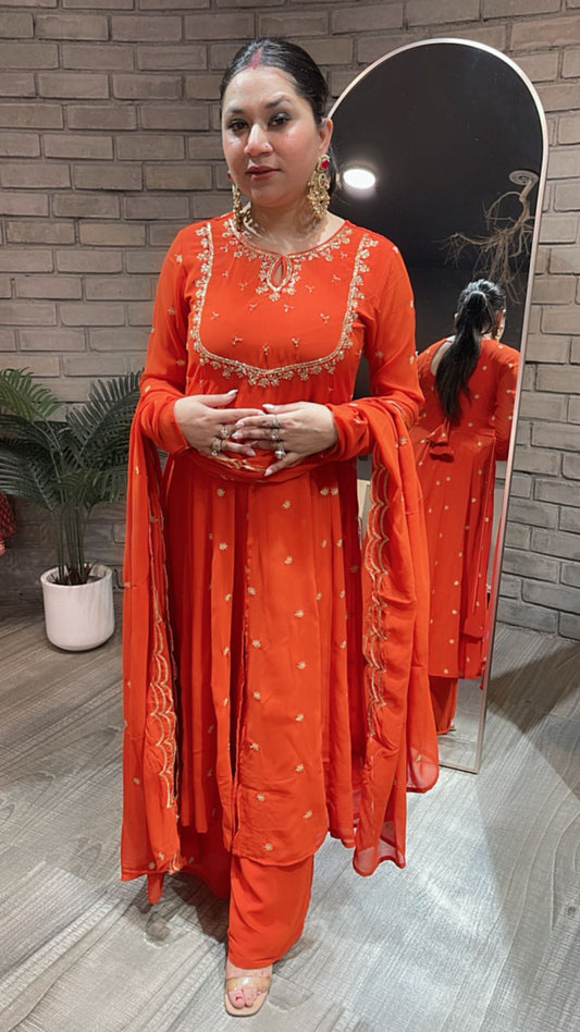 Suhagan Rust katdana Suit