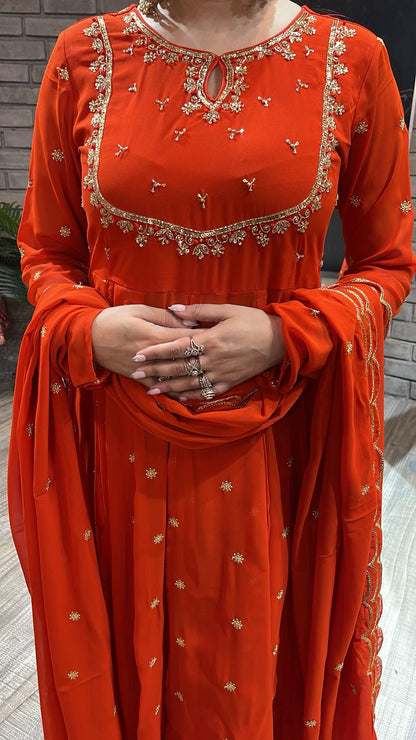 Suhagan Rust katdana Suit