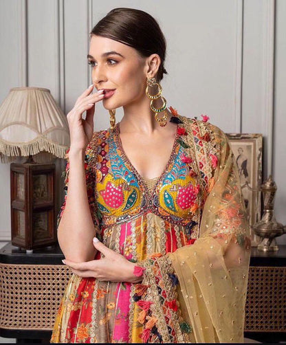 Nikki Multicolor Boho Anarkali Set