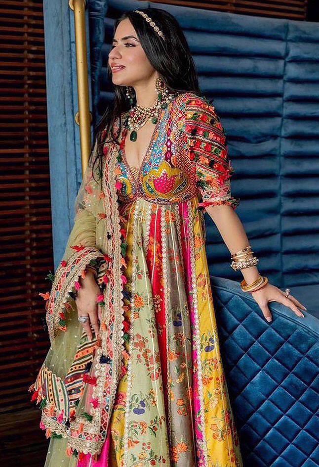 Nikki Multicolor Boho Anarkali Set