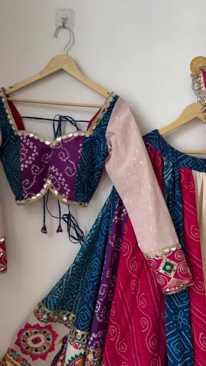 The Royal Ras Garba Set | Vibrant Mirror Embellished Dandiya Night Lehenga Ensemble