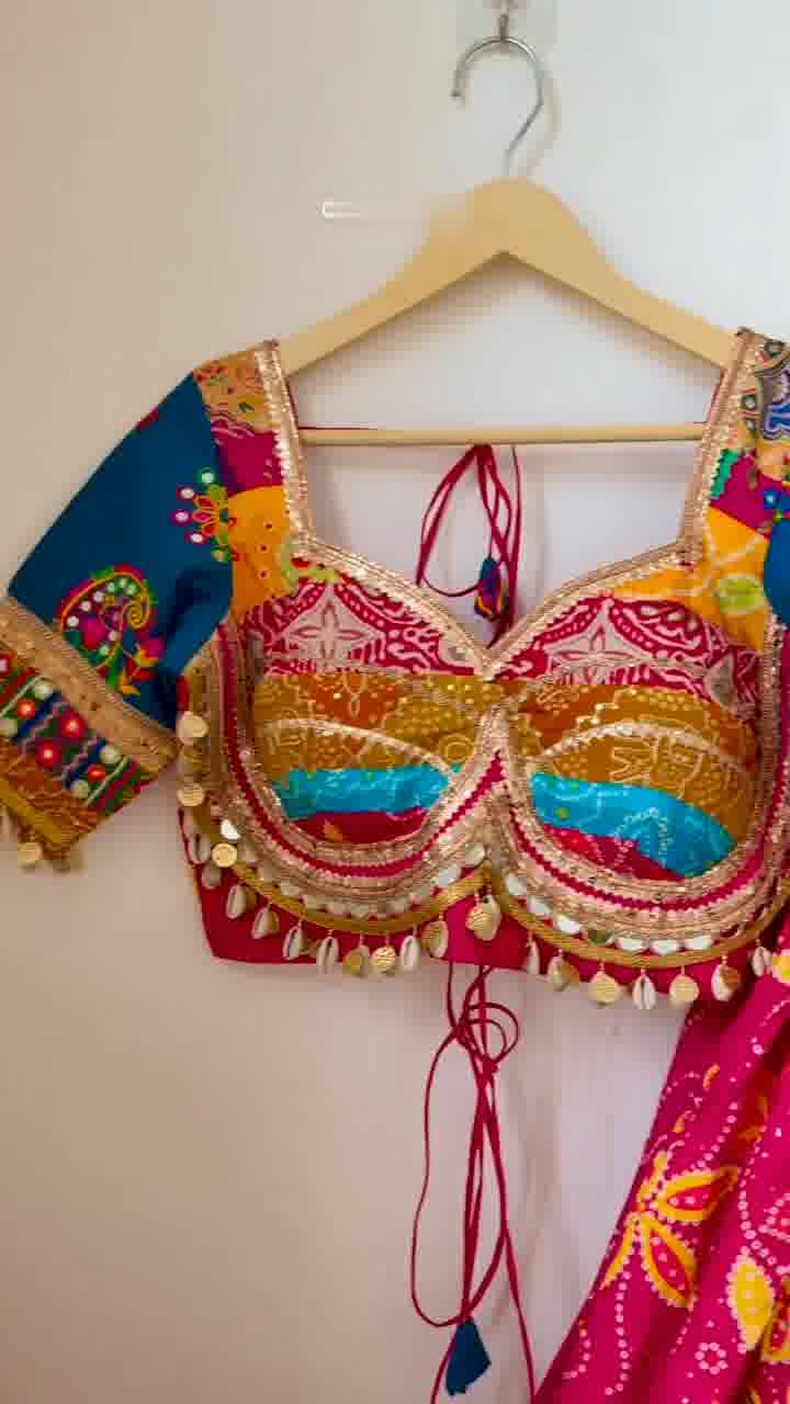 RangRasiya Royale: Multicolor Kutchi Mirror Work Lehenga Set