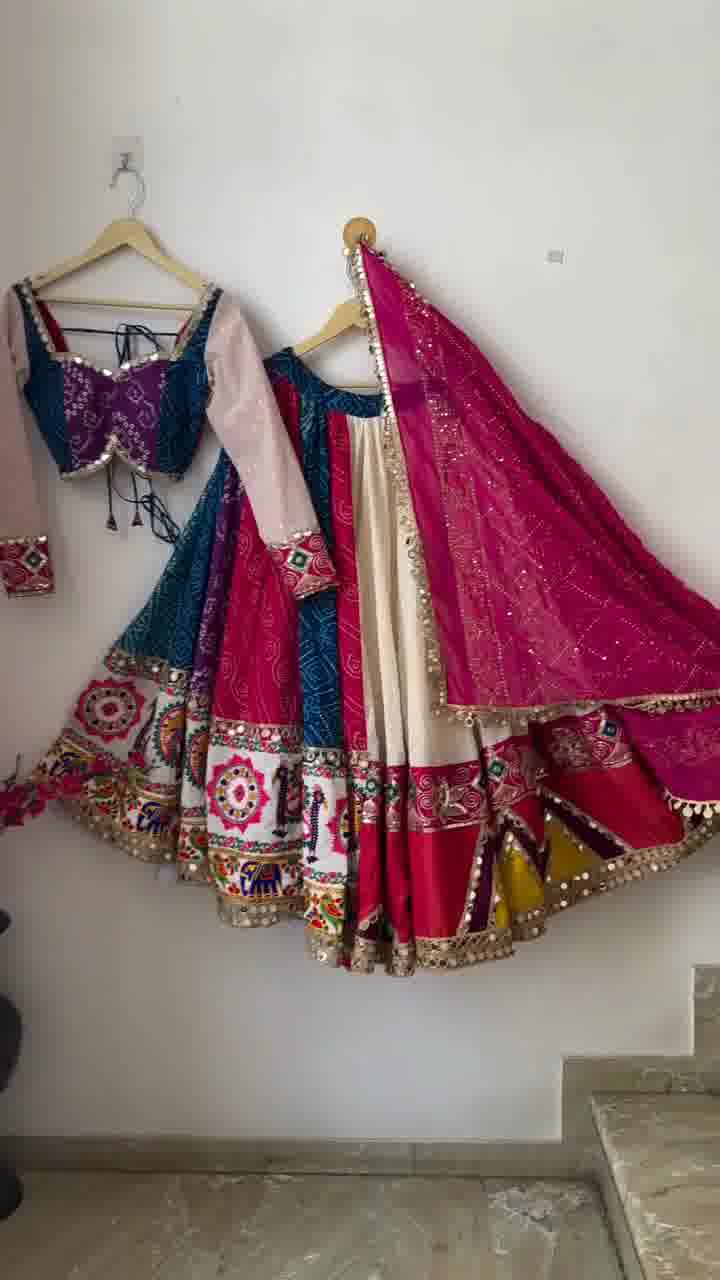 The Royal Ras Garba Set | Vibrant Mirror Embellished Dandiya Night Lehenga Ensemble