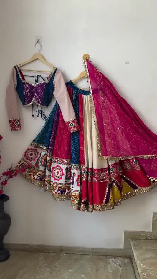The Royal Ras Garba Set | Vibrant Mirror Embellished Dandiya Night Lehenga Ensemble