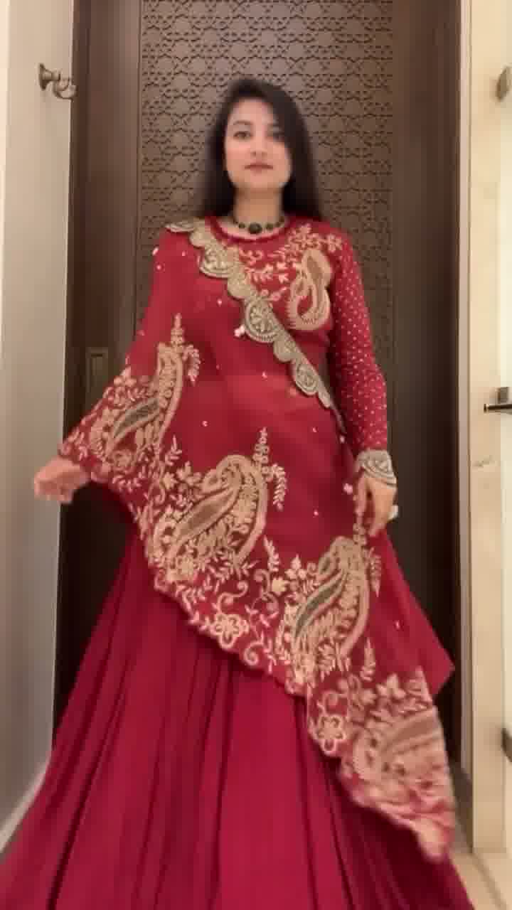 Maroon Majesty Glow Lehenga choli