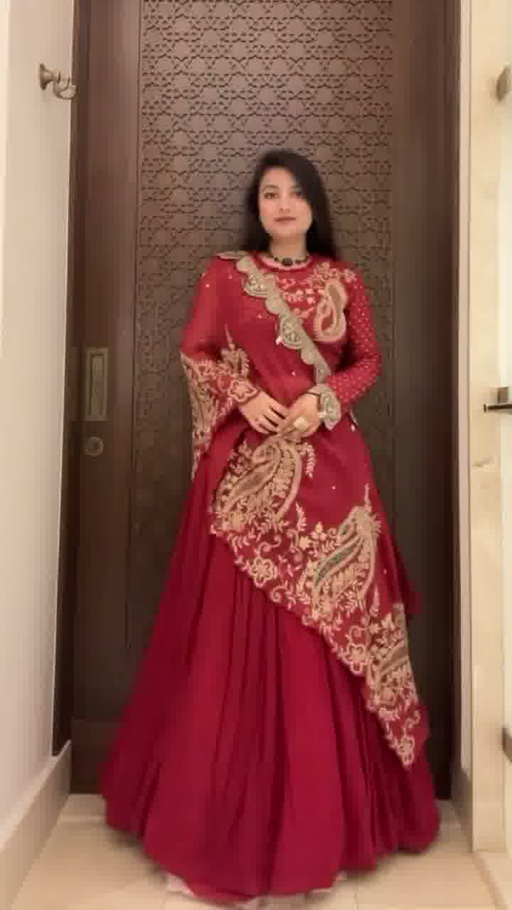 Maroon Majesty Glow Lehenga choli