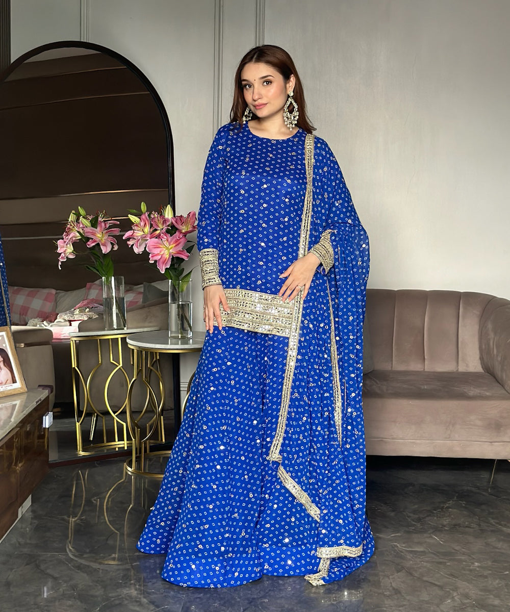 Royal Blue Bandhej